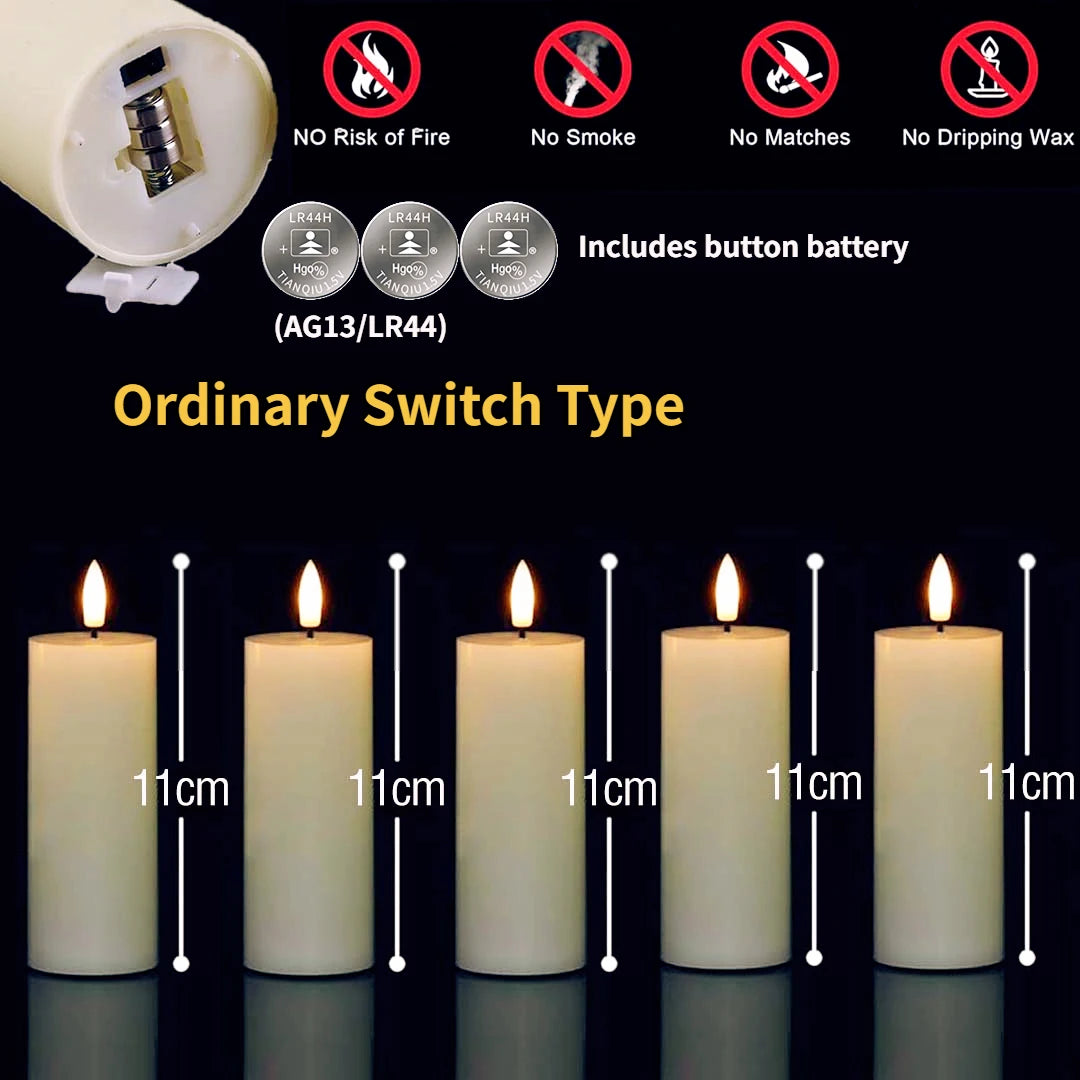 Remote Control LED Pillar Candles With Battery Electronic Candle Lights (Bulk orders up to 160 available)