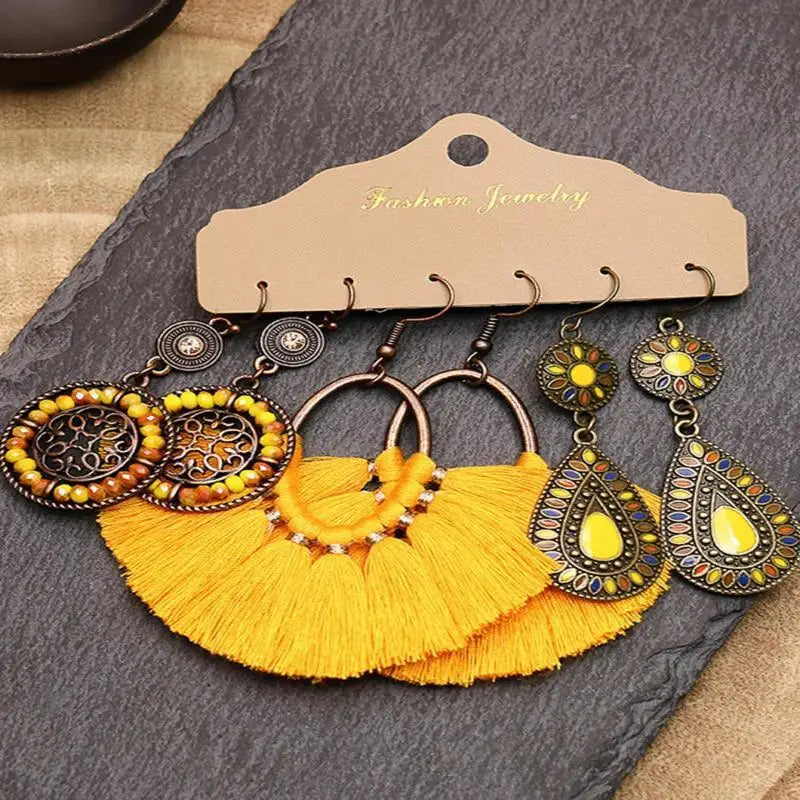 6 piece sets of Retro Bohemian Earrings