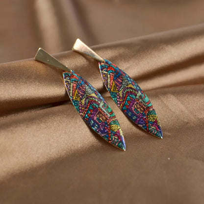 Bohemian Alloy Earrings Metal Tassel Ethnic Style Earrings