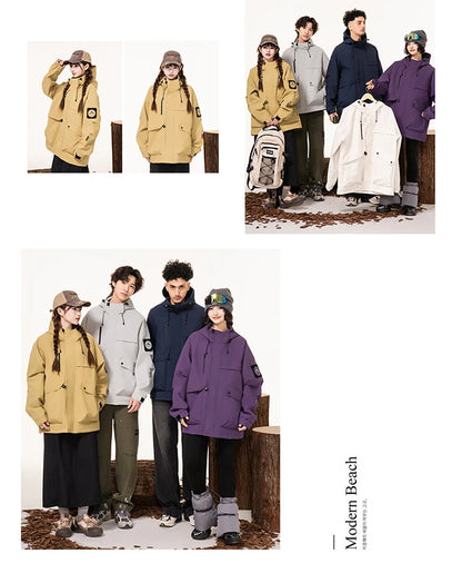 Lightweight, Wind and Waterproof Hooded Jacket. Velcro Banded Sleeves, 9 Colors