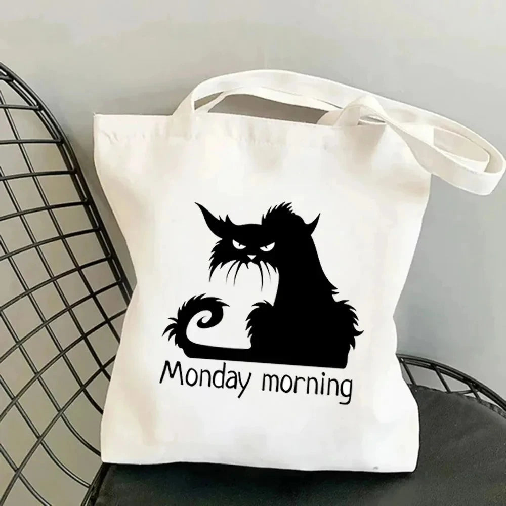 Life Is Better with Cats Canvas Tote Bag, Handbag. USE THIS AS THE GIFT OR TO HOLD THE GIFT---WHY USE PAPER?