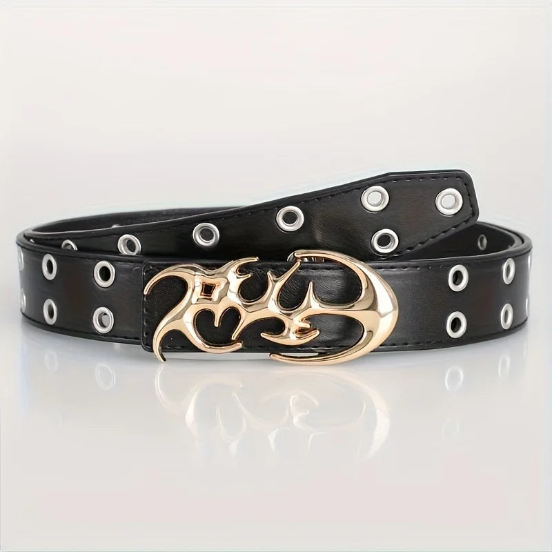 Plus sizes up to 51 Inches Riveted PU Leather Punk Belt For Men and Women