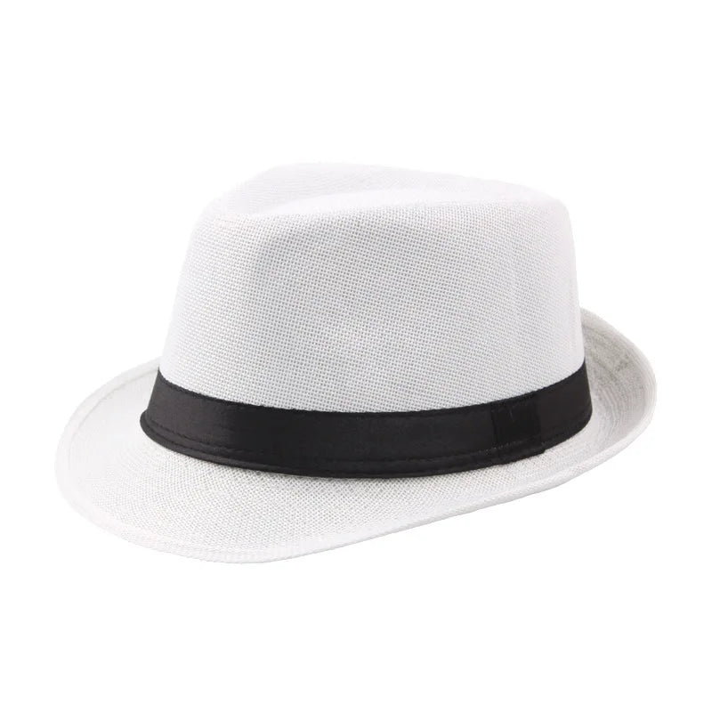 Wide Brim Solid Color Fedoras Casual Jazz Hat