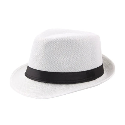 Wide Brim Solid Color Fedoras Casual Jazz Hat