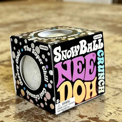Needoh Snow Ball Crunch Squishy Fidget, Sensory Toy, Anxiety Relief Stress Ball