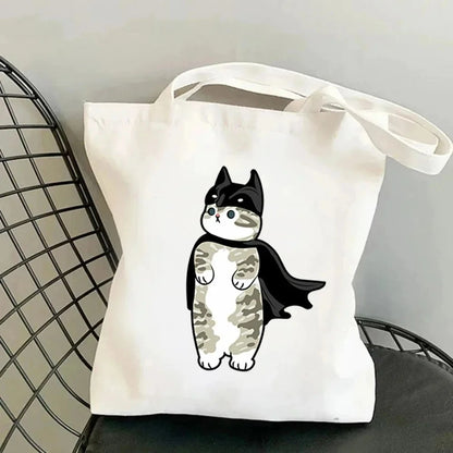 Life Is Better with Cats Canvas Tote Bag, Handbag. USE THIS AS THE GIFT OR TO HOLD THE GIFT---WHY USE PAPER?
