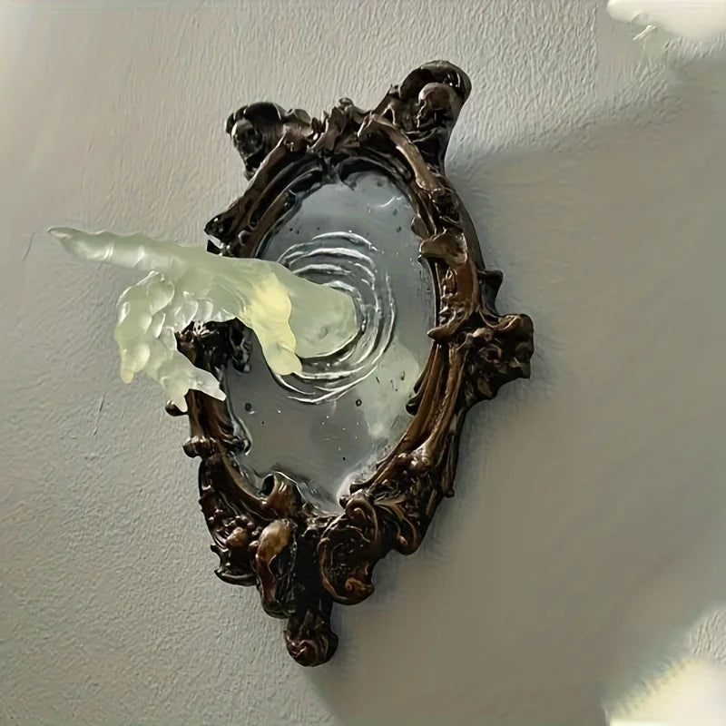 Glowing Gothic Resin Devil's Hand Wall Decoration: Also Ghosts in The Mirror