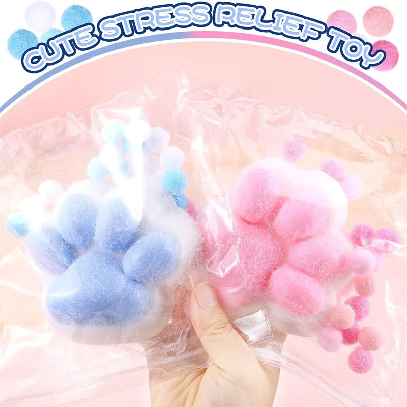 Giant Cat Paw Squishies Ultra Soft Taba in 4 colors, Large 5 in by 5 in and 1 inch tall