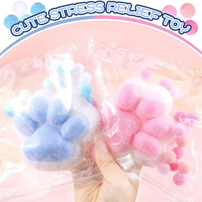 Giant Cat Paw Squishies Ultra Soft Taba in 4 colors, Large 5 in by 5 in and 1 inch tall