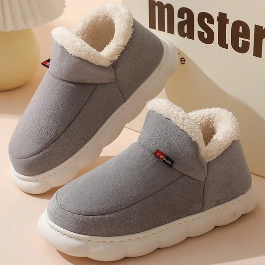 Casual House Shoes For  Indoors or Outdoors, Warm Cotton Plush Padded Slippers