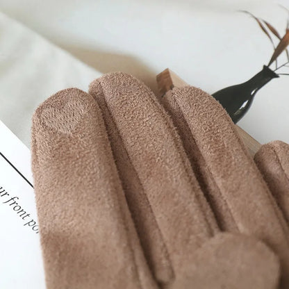 3 Ways to Wear Removable Suede Knit Gloves, Warm Touch Screen Fashion, Elegant Elasticity, Softly Thickened