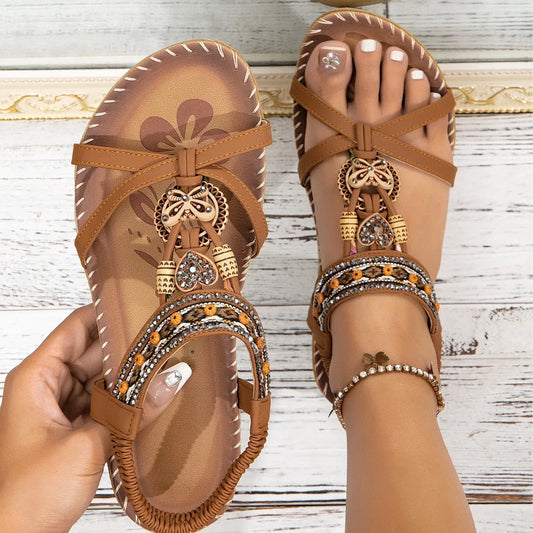 Bohemian Retr Sandals Comfy Romanesque Flats. 5 Different Colors