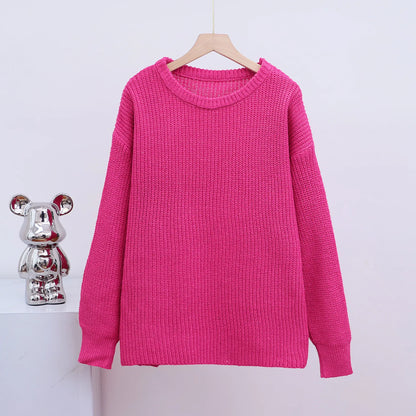 Chunky Knit Oversized Sweater Crew Neck Long Sleeve Loose Casual  Pullover. Comes in 6 colors