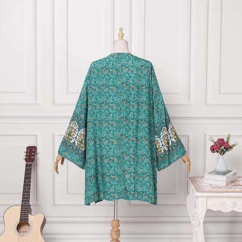 Women's Boho Blouse Cardigan Top, Casual Cover-Up in 12 designs