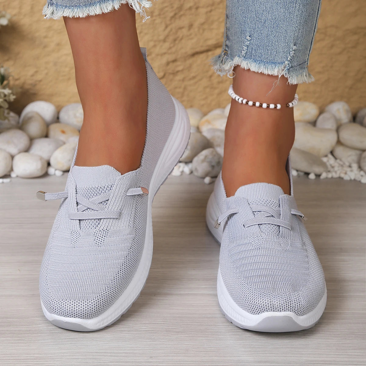 Cool Cotton Mesh Shoes.  Comfortable Soles In 3 Colors