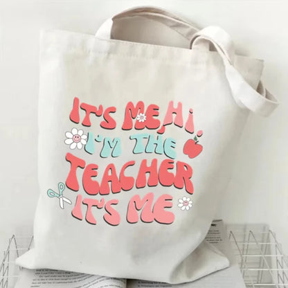 Teacher's Day Gift BAG!! Teacher Print Canvas Tote Bag!!  MAKE THE BAG THE GIFT OR THE GIFT BAG!!
