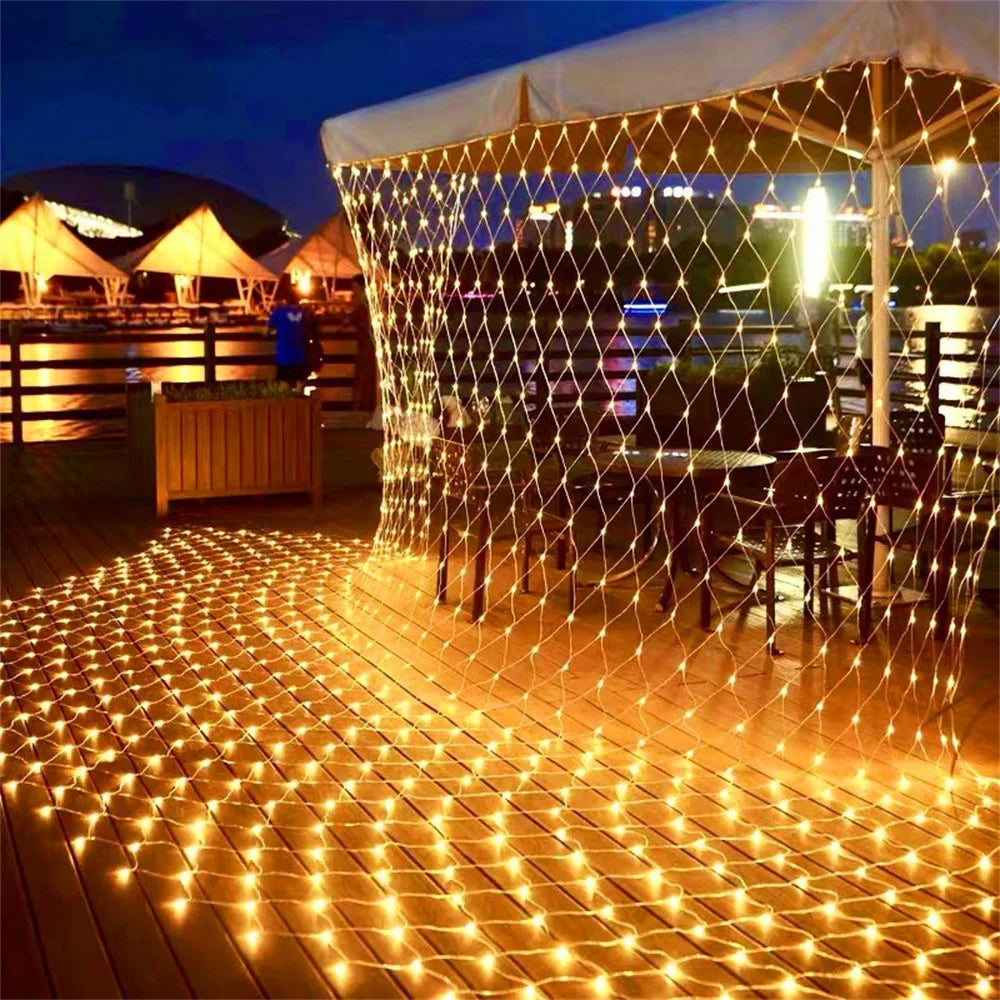 Christmas Snowflake LED Net Lights