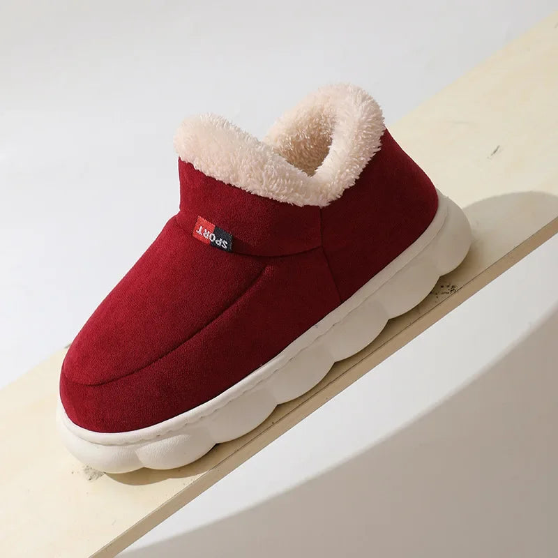 Casual House Shoes For  Indoors or Outdoors, Warm Cotton Plush Padded Slippers