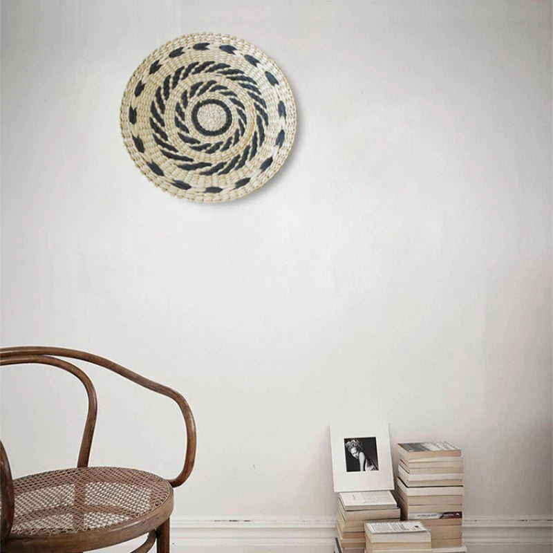 Boho Hand Woven Wall Basket Hanging, Decorative, Rustic, and unique in any room