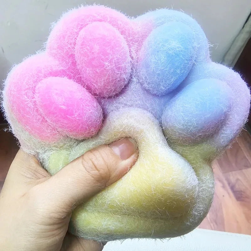 Giant Cat Paw Squishies Ultra Soft Taba in 4 colors, Large 5 in by 5 in and 1 inch tall