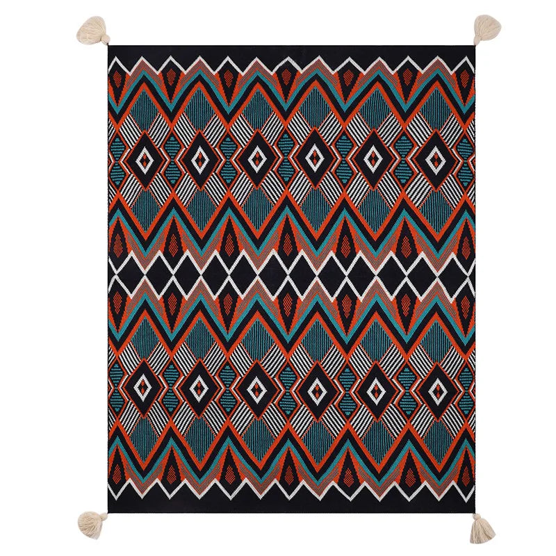 Boho Blankets with Aztec Baja Blanket Designs, Ethnic Sofa Cover