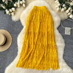 Boho Crocheted Knit Cardigan Midi Length