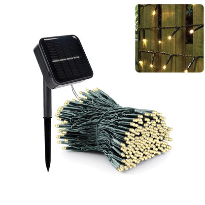 Frosted Globe Solar String Lights 100 LED IP65 Outdoor Fairy Lights