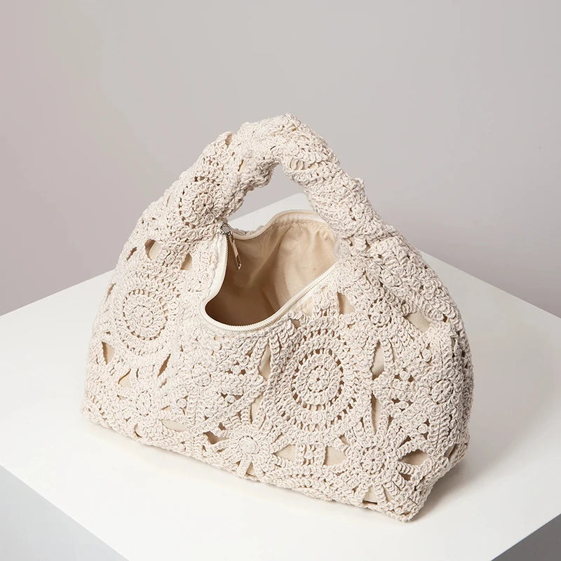 Boho Wicker Bag, Premium Tote Size, Handmade Woven