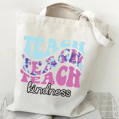 Teacher's Day Gift BAG!! Teacher Print Canvas Tote Bag!!  MAKE THE BAG THE GIFT OR THE GIFT BAG!!