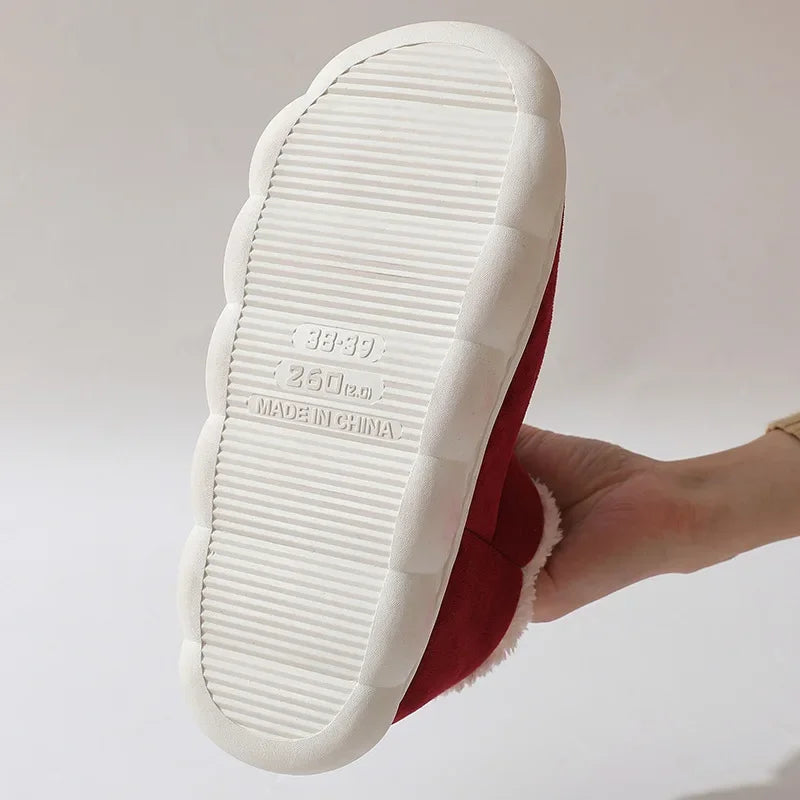 Casual House Shoes For  Indoors or Outdoors, Warm Cotton Plush Padded Slippers