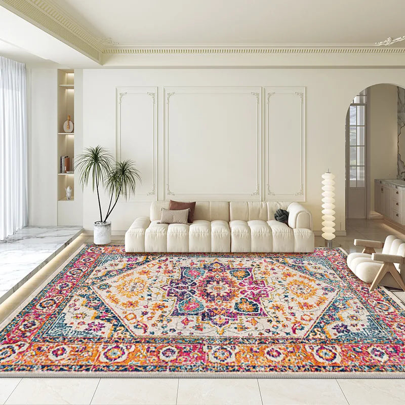 Crystal Velvet Carpet with a dotted PVC backing for non-slip is a great Boho addition to any room