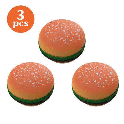 Soft Squishy Peanut, Corn on the Cob, and Burger for Stress Relief, Fidget Sensory Gifts