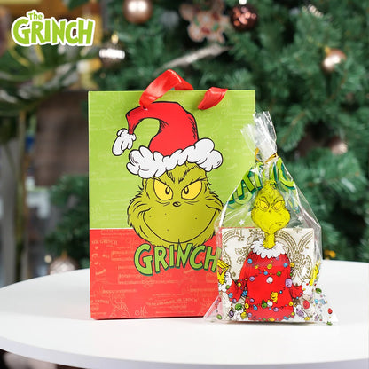 Grinch Christmas Gift Bags, Paper and Transparent, with Handles
