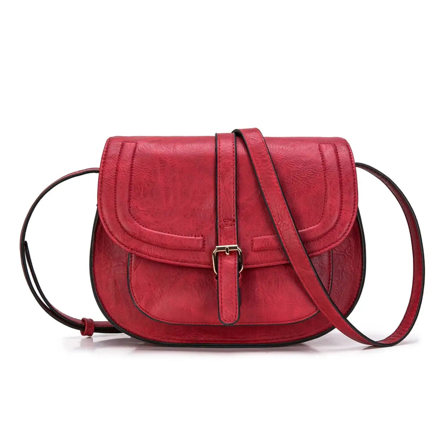 Boho Crossbody Bags, Saddle Shoulder Purse, Faux Leather Strap. In 7 Colors