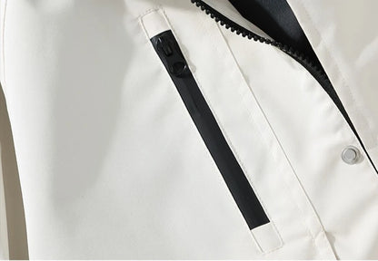 Lightweight, Wind and Waterproof Hooded Jacket. Velcro Banded Sleeves, 9 Colors
