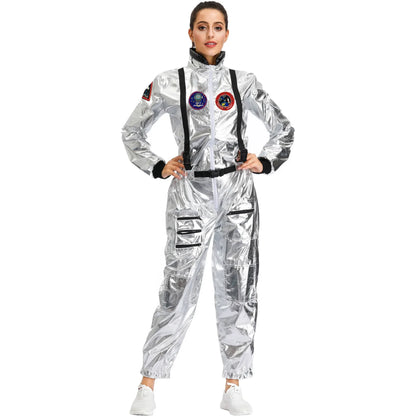 Adult and Children Astronaut Costumes, Couples Spaceman Cosplay Space Suit, Halloween Family Party Dress Up