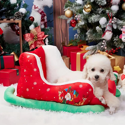 Washable Dog Christmas Sled Anti-slip bottom for Small, Medium, Cats, Dogs, Christmas Decor