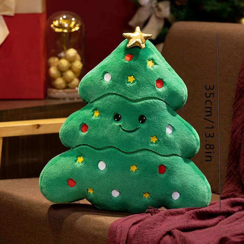 Christmas & New Year's Festive Plush Pillow - Perfect for Holiday Parties & Gifts, Mixed Colors