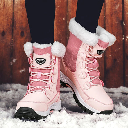 Anti-Slip Snow Boots, Warm and Thick with Fleece Lining, Suitable for Winter Snow