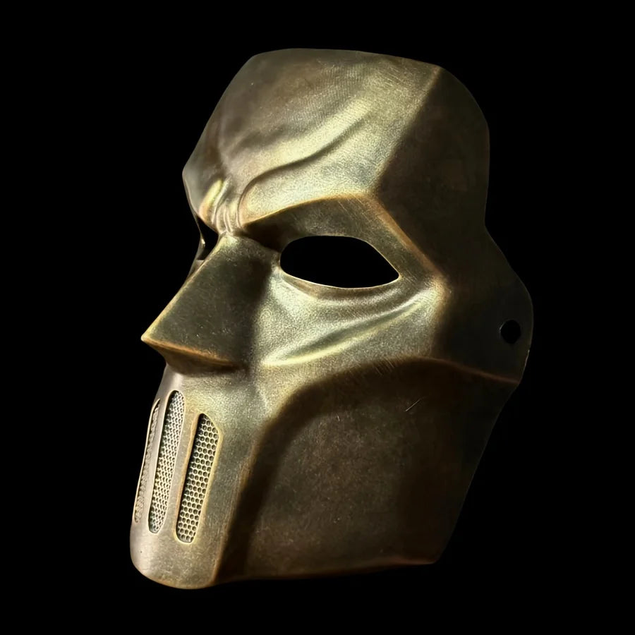Handmade Resin Crafted Halloween Mask. In Bronze and Puter Colors