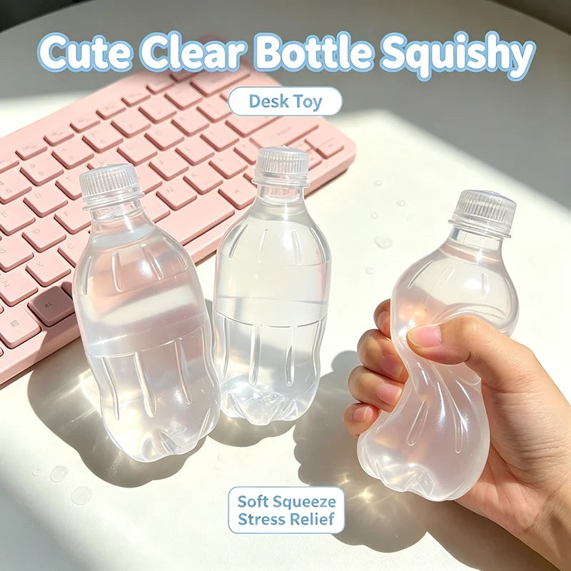 Transparent Water Bottle Squishy,  Slow Rising Stress Relief, Good for Decompression, A Great Desk Gift