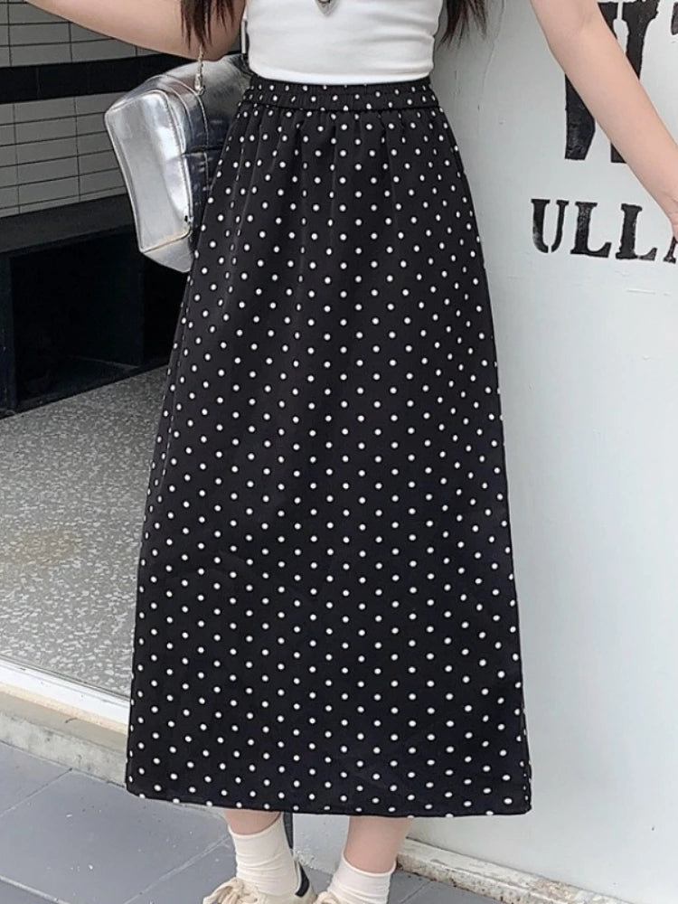 Sizes to 4XL, Elastic Waist, Midi Skirt