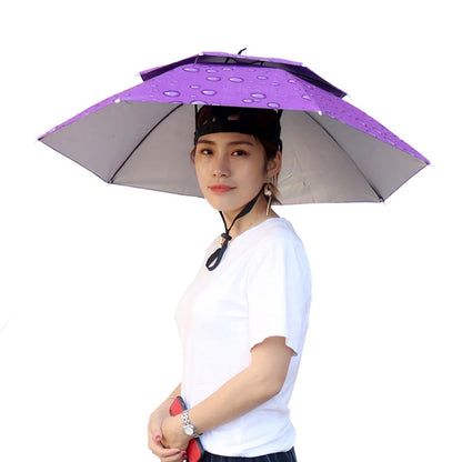 Portable Rain/UV Blocker for ballgames, fishing, and rain. Umbrella Hat