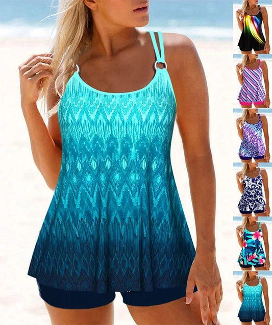 Tankini to 6XL In 8 Designs Swimsuit Set Boy Shorts