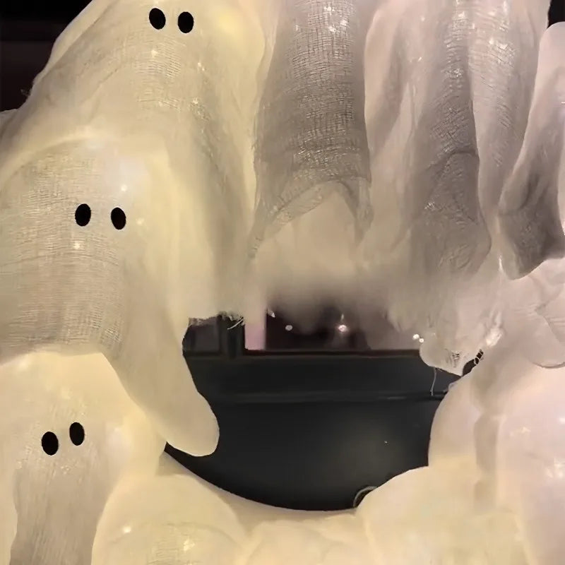 Lit Ghosts Wreath Great for decorating Doors or Windows