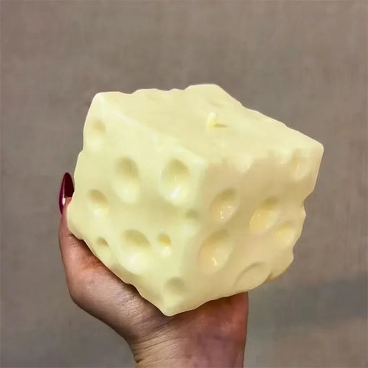 *-*Jumbo Cheese Cube Stress Ball