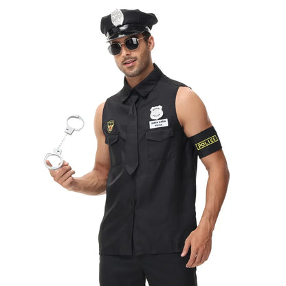 Police Officer Costume with fake accessories