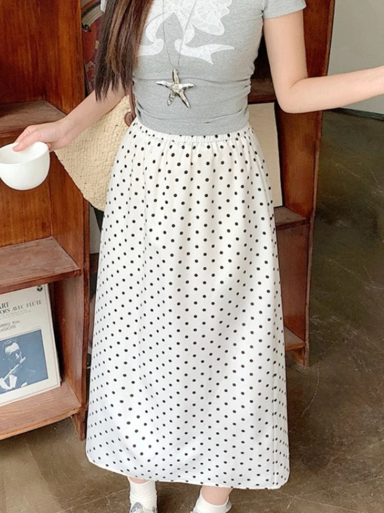 Sizes to 4XL, Elastic Waist, Midi Skirt