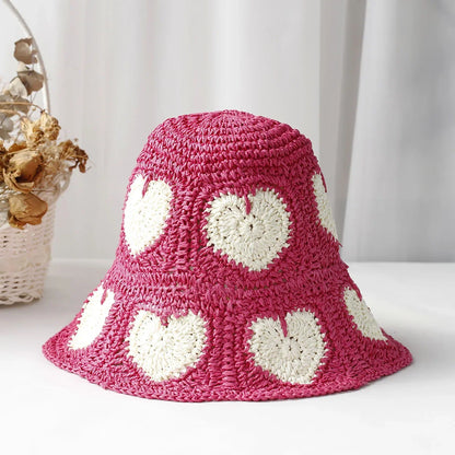 Bright Colored Floweed Crocheted Fisherman Hat