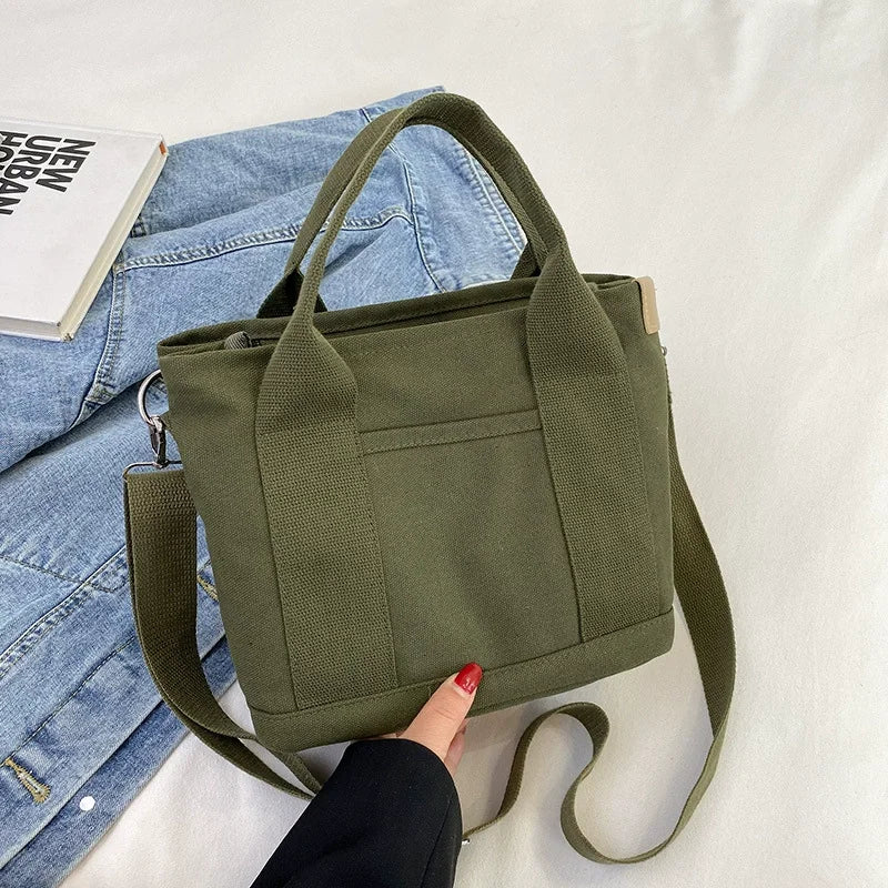 Canvas Crossbody Bag with Adjustable Strap